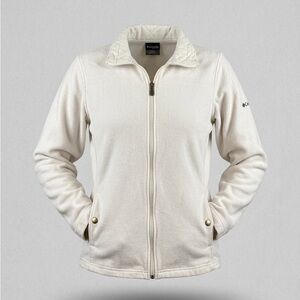 Columbia Women's Full-Zip Fleece Jacket - Cream/Off-White - Size XL